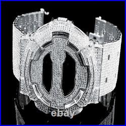 14K White Gold Finish Designer G Shock Metal Band Custom Digital Watch GD100 New