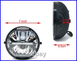 7 Universal Motorbike Headlight LED Front Light Headlamp + Bracket E MARKED