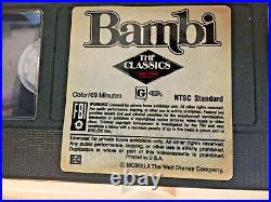 BAMBI Disney classic vhs black diamond rare red signature edition With Hologram