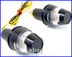 Bar End LED Indicators for 22mm 25mm 28mm Motorcycle Handlebars Easy Fit PAIR
