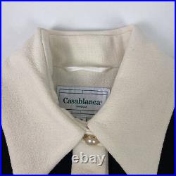 Casablanca Diamond Applique Jacket Black Ivory Size 38