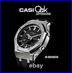 CasiOak CUSTOM GA2100 Watch G-Shock Casio Royal Oak AP offshore Style silver