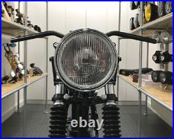 Chrome Motorbike Headlight 7.5 55W Shallow Homologated for Project Bike