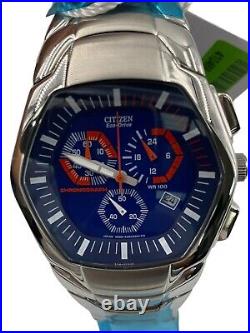 Citizen Eco-Drive Stainless Steel Blue Dial WR 100 Men's Watch AT0047-51L