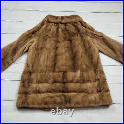 Couture Goldsteins House of Black Diamond Mink Fur coat jacket L Vintage Brown
