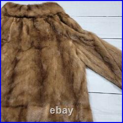 Couture Goldsteins House of Black Diamond Mink Fur coat jacket L Vintage Brown