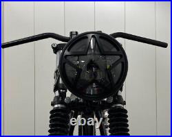 Custom LED Headlight with Star Grill Design for Triumph Bonneville T100 T120