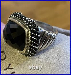 David Yurman Waverly Limited-Edition Ring With Black Onyx & Black Diamonds Sz 8