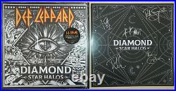 Def Leppard Diamond Star Halos. 2 x Vinyl LP. Signed Lithograph. Mint