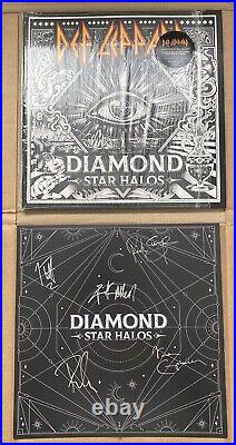 Def Leppard SIGNED Diamond Star Halos 2LP Vinyl AUTOGRAPHED Lithograph IN HAND
