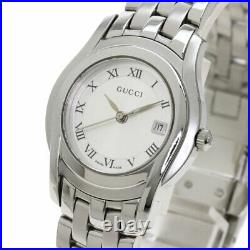 GUCCI Round face Watches 5500L Stainless Steel/Stainless Steel Ladies