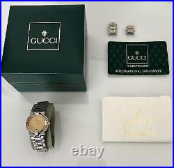 Gucci GG Ladies Stainless Steel (two tone) watch 9000L, Comes With Box RPR £1299
