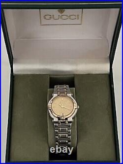 Gucci GG Ladies Stainless Steel (two tone) watch 9000L, Comes With Box RPR £1299