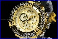Invicta 53mm Reserve Bolt Hercules Swiss Gold Plated Black Strap Chrono Watch