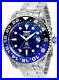 Invicta Men’s Watch Grand Diver Black and Blue Bezel Silver Tone Bracelet 21865