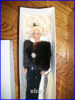 LAZARUS Barbie In BLACK DIAMOND MINK COAT & HAT WithDiamond STUD RARE HTF