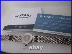 LB00899/07/D Rotary Ladies Diamond set MOP Stainless Steel bracelet watch