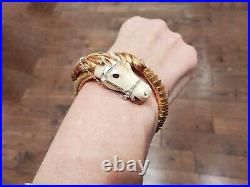 Limited Edition Roberto Coin 18kt Rose gold horse Bangle with Diamonds. 56cts