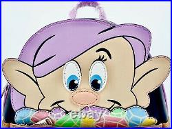 Loungefly Dopey Mini Backpack Cosplay Disney Snow White Dwarfs Bag Diamonds Gems