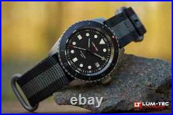 Lum-Tec Watch Solar Marine 1 with 2-Tone X1 Grade Super-Luminova C3 Blue & Green