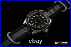 Lum-Tec Watch Solar Marine 1 with 2-Tone X1 Grade Super-Luminova C3 Blue & Green