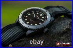 Lum-Tec Watch Solar Marine 2 with 2-Tone X1 Grade Super-Luminova C3 Blue & Green