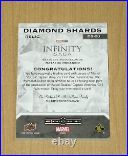 Marvel Black Diamond Shards relic Scarlett Johansson Black Widow variant DS-SJ