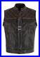 Men’s SOA Biker Waistcoat Vest Black Cow Hide Leather Paisley Liner Waistcoats