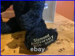 Merrythought diamond anniversary black bear 16growler mohair limited Edn115/750