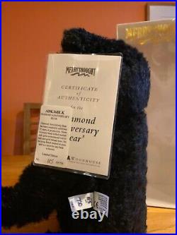 Merrythought diamond anniversary black bear 16growler mohair limited Edn115/750