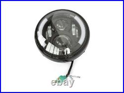 Motorbike LED Headlight Lamp 7.7 inch Built In Driving Lights and Indicators