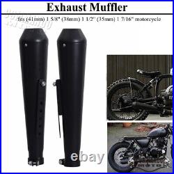 Motorcycle 18 Reverse Cone Muffler Exhaust Pipes for Harley Bobber Cafe Racer