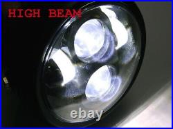 Motorcycle 6.5 LED Headlight with DRL Projector Cafe Racer & Streetfighter