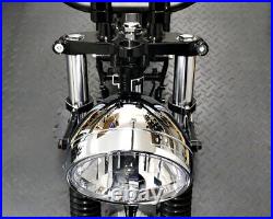Motorcycle Headlight 7.5 55W Homologated Chrome for Retro Cafe Racer Project