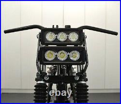 Motorcycle Headlight LED Streetfighter Light Bar Dual Double for 42-43mm Forks