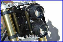 Motorcycle Headlight Set Projector Dual Double Stack for 40/41mm Forks Hi Low
