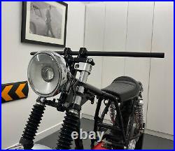 Motorcycle LED Headlight Custom CHROME 7.7 inch Retro Headlamp Lamp Projector