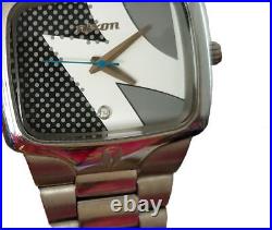 NIXON Yes Its Real The Player Mens watch Black White Graphic Diamond Excellent