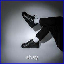 Nike Air Force 1 Black Diamond Swoosh Trainers Shoes Low Sneakers Brush Included