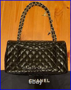 Rare Black Patent & Pink CHANEL 2.55 Flap 5TH GINZA ANNIVERSARY Quilted Handbag