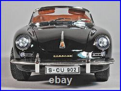 (Rare Black withCamel Boot) Bburago 61 Porsche 356B Rdstr 118 Diecast (Italy) Box