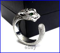 Sandaman Edition Panther 14K White Gold Ring With Black Diamond by Sacred Angels