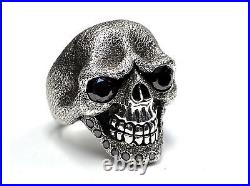 Sandnman Skull Ring With Black Diamonds 2.50 ct By Sacred Angels Limited Edition