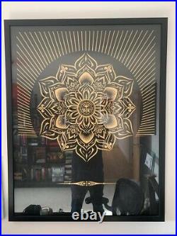 Shepard Fairey Obey Lotus Diamond Black & Gold 2013