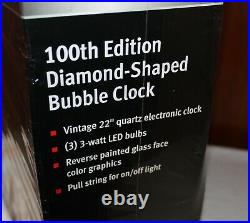 Snap-On Tools 100th Anniversary Edition 22 LED Diamond Shaped Bubble Clock