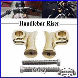 Solid Brass 1 Handlebar Riser for Harley Sportster XL883 1200 Cafe Racer Bobber