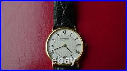 Stunning Men's Original Raymond Weil Swiss Made 18k Gold/Plate Quartz Watch