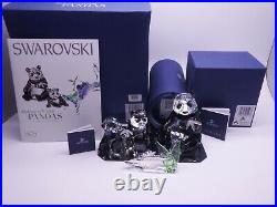 Swarovski Crystal Scs 2008 Annual Edition 3 Pandas & Plaque 900918 905543 906929