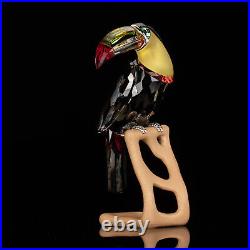 Swarovski Figurine Crystal Paradise Birds Large Black Diamond Toucan 850600