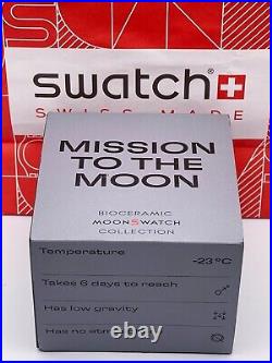 Swatch Omega Bioceramic Speedmaster MoonSwatch Mission To The Moon AUTHENTIC
